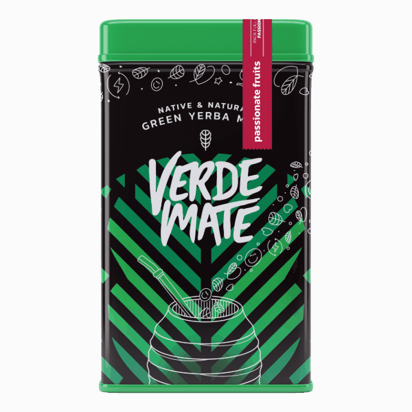 Yerbera – Metallburk + Verde Mate Green Passionate Fruits 0,5 kg