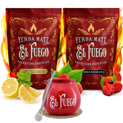 Yerba mate El Fuego keramik kalebass bombilla