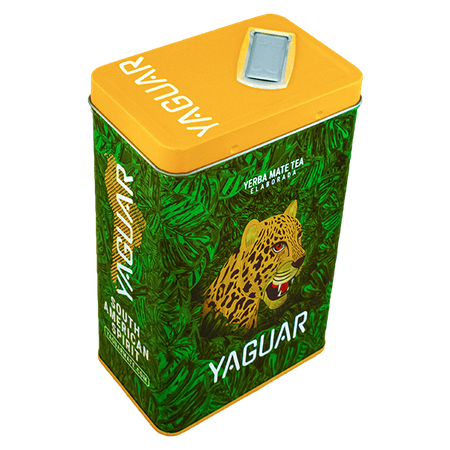Yerbera – Dispensing tin can + Yaguar Fiesta 0.5 kg