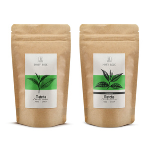 Set med 2 kinesiska matcha‑teer: premium + kulinarisk