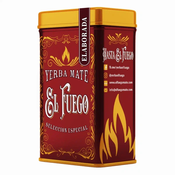 Yerbera – Metallburk + El Fuego Elaborada 0,5 kg