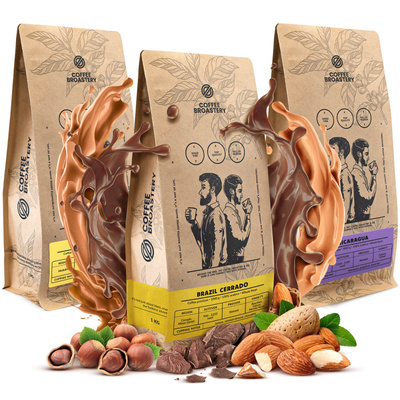Set Bro Coffee Roastery Colombia Medellin + Nicaragua Colibrí Azul + Brazil Cerrado 3x1kg (3kg)