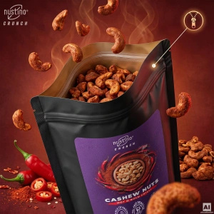 Nustino Crunch – Rostade cashewnötter – Hot & Bold Chilli 100 g