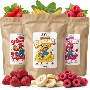 Set med frystorkad frukt FiloLilo 3×100g