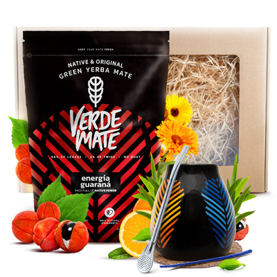 Yerba Mate Presentpaket Verde Mate 400g 0,4kg Kalebass + Bombilla