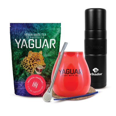 Yerba Mate Set Yaguar 500g 0,5kg Yerbomos XL + Kalebass + Bombilla