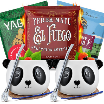 Yerba Mate Energia Set FOR TWO Kalebass Bombilla