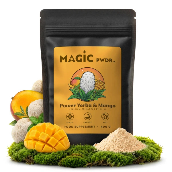 Magic Pwdr – Power Yerba & Mango – Focus & Gut Blend 400 g