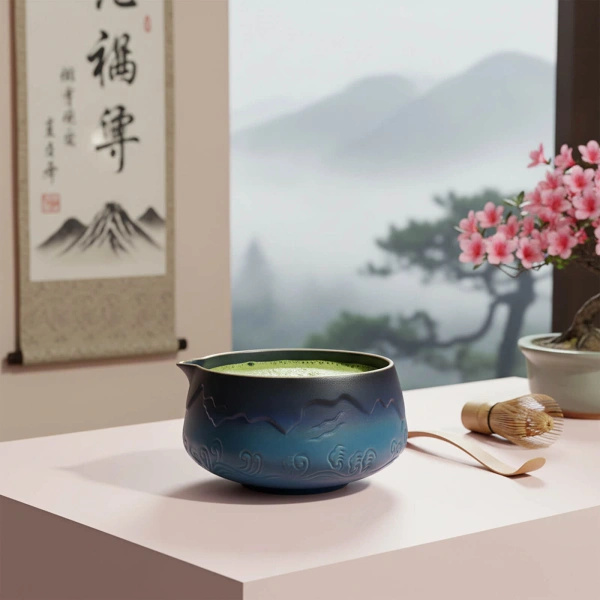Ceremoniellt set för att tillreda matcha-te: japansk ekologisk matcha 30g + tillbehör