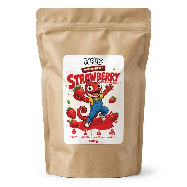 FiloLilo – Frystorkade jordgubbar (hela) 100 g