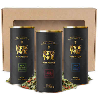 Presentpaket Yerba Mate Verde Mate Premium 3x200g 0,6kg