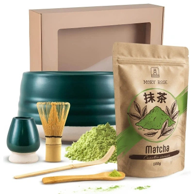 Presentset för bryggning av Matcha te