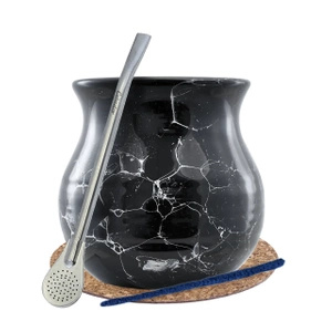 Yerba Mate Matero Set Kalebass Bombilla 19cm