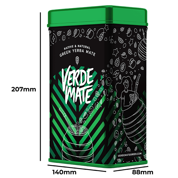 Yerbera – Metallburk + Verde Mate Green Passionate Fruits 0,5 kg