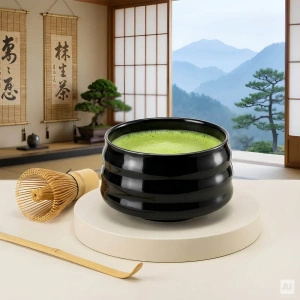 Presentset: japansk ceremoniell matcha + matchawan + bambutillbehör