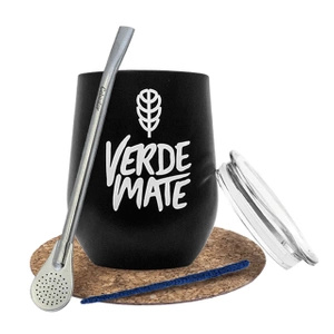 Yerba Mate Tillbehör Set: termisk mate-mugg TermoLid + bombilla
