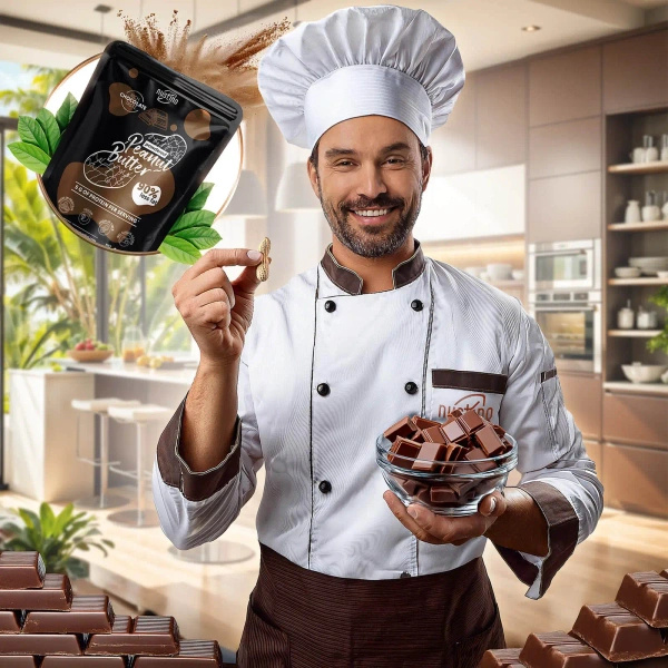 Nustino – Jordnötssmör i pulverform – Chocolate (utan tillsatt socker) 400 g