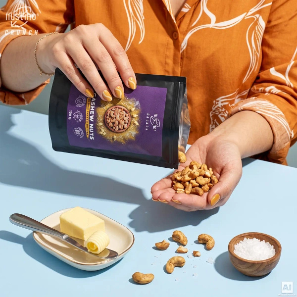 Nustino Crunch – Rostade cashewnötter – Golden Salted Butter 100 g