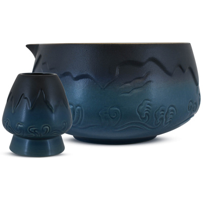 Set med tillbehör bryggning av Matcha te