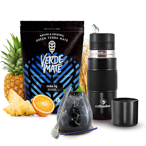 Yerba Mate Set Verde Mate Mas IQ 500g 0,5kg Yerbomos + Kalebass + Bombilla