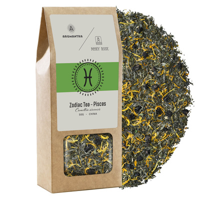 Aromantra x Mary Rose – Zodiaken Te – Fiskarna (grönt te) 50 g