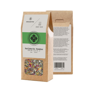 Set för Rotchakrat (Muladhara): chakra-te + magisk sten