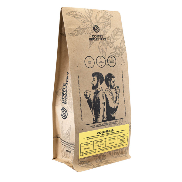 Bro Coffee Roastery - Hela bönor kaffe Colombia Medellin Premium 400 g