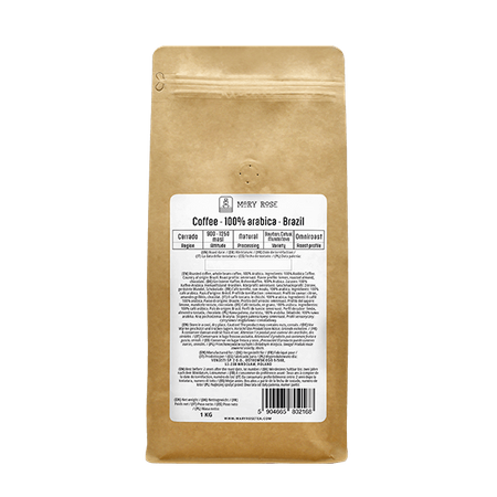 Mary Rose - kaffe med hela bönor Brasilien Cerrado premium 1 kg