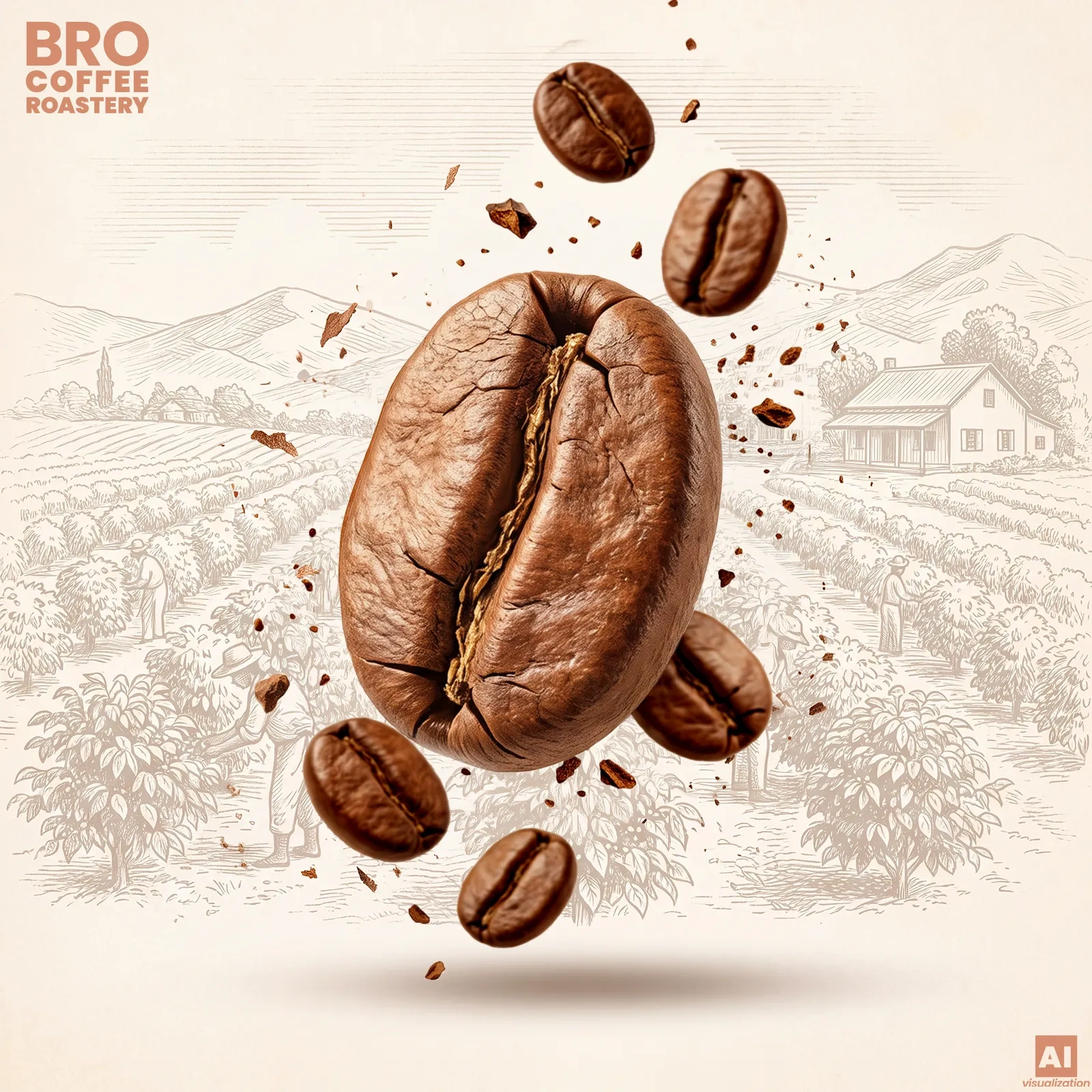 Arabica- och robustabönor - Bro Coffee Roastery Crema Rumba