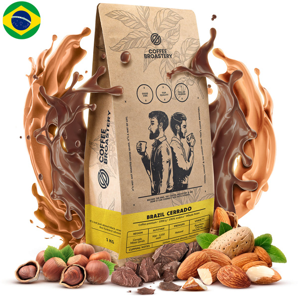 Bro Coffee Roastery - Hela bönor kaffe Brazil Cerrado Premium 1 kg