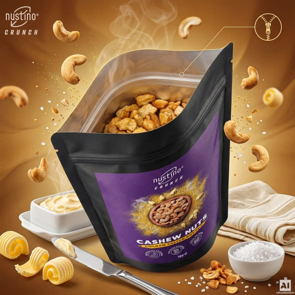 Nustino Crunch – Rostade cashewnötter – Golden Salted Butter 100 g