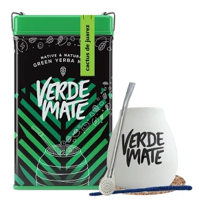 Set Yerbera Verde Mate Cactus de Juarez 0,5 kg