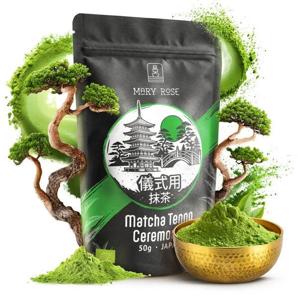 Mary Rose – Japanskt Matcha Tenno grönt te (BIO) Ceremoniellt 50 g