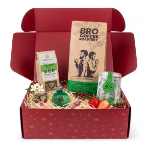 Julklappsset med kaffe och te: Bro Coffee Roastery Brazil Samba + te från Mary Rose