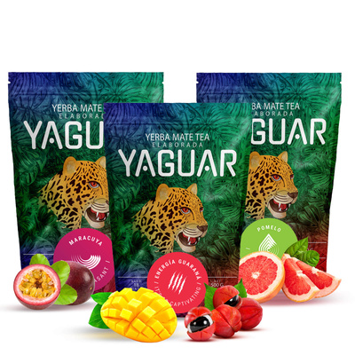Yerba Mate Yaguar set olika sorter 3x500g