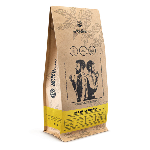 Bro Coffee Roastery - Hela bönor kaffe Brazil Cerrado Premium 1 kg