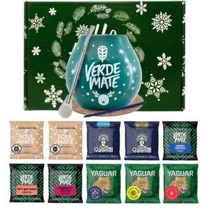 Vinterpresentpaket Yerba Mate 10x50g Kalebass + Bombilla