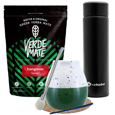 Yerba Verde Mate Set Hangover 500 g + termos