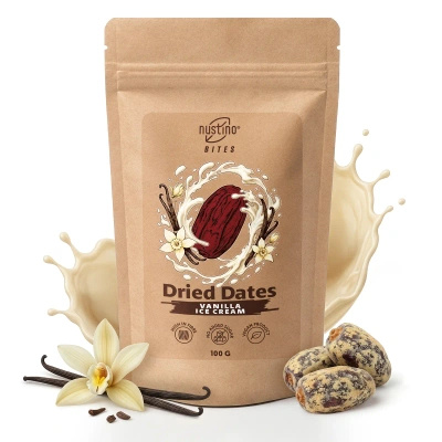 Nustino Bites – Torkade Dadlar – Vanilla Ice Cream 100 g