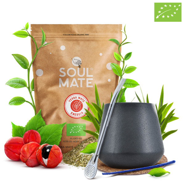 STARTER KIT FÖR YERBA MATE BOMBILLA KALEBASS 500 g