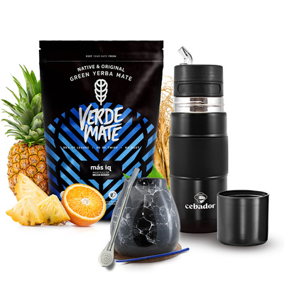 Yerba Mate Set Verde Mate Mas IQ 500g 0,5kg Yerbomos + Kalebass + Bombilla
