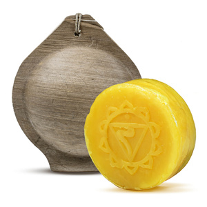 Presentset för Solar Plexus-chakrat (Manipura): chakra-te + rökelse + ljus