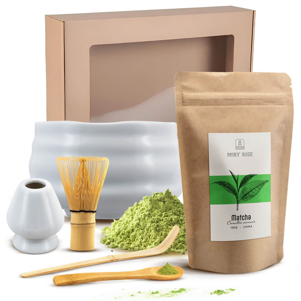 Presentset för bryggning av Matcha te