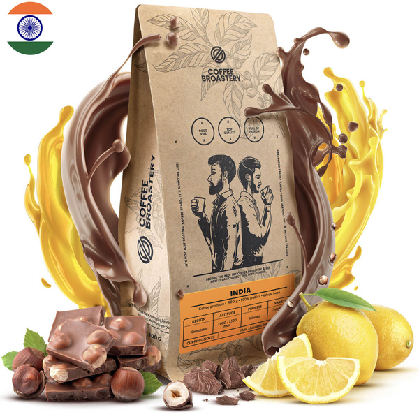 Bro Coffee Roastery - Hela bönor kaffe India Karnataka Premium 400 g