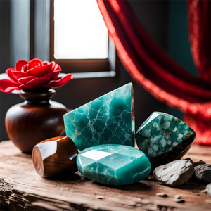 Set med naturstenar, kristaller och rökelse - esoterik, yoga, meditation