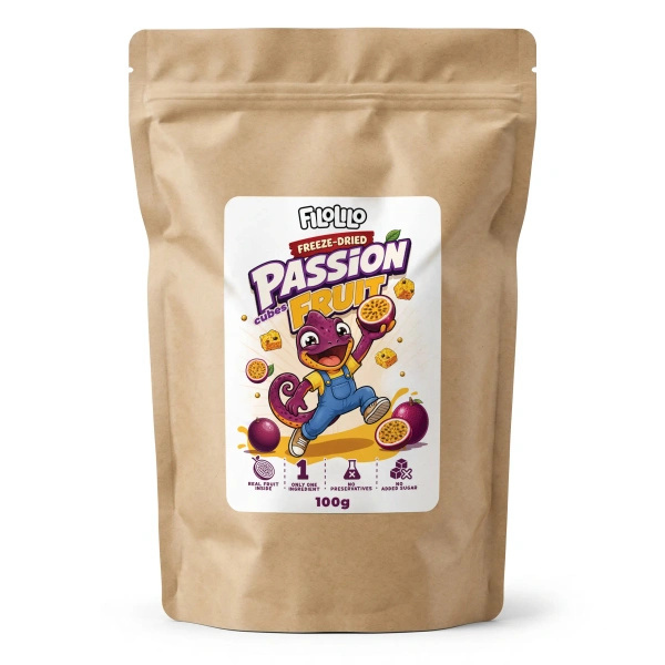FiloLilo – Frystorkad passionsfrukt (tärningar) 100 g