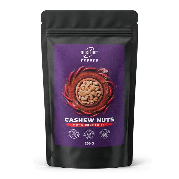 Nustino Crunch – Rostade cashewnötter – Hot & Bold Chilli 200 g