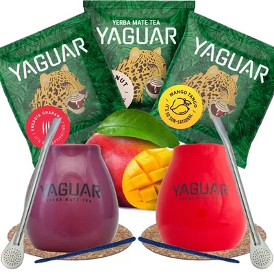 Yerba Mate Set för par Yaguar frukt