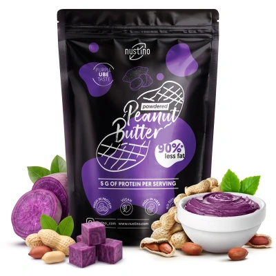 Nustino – Jordnötssmör i pulverform – Ube (utan tillsatt socker) 400 g